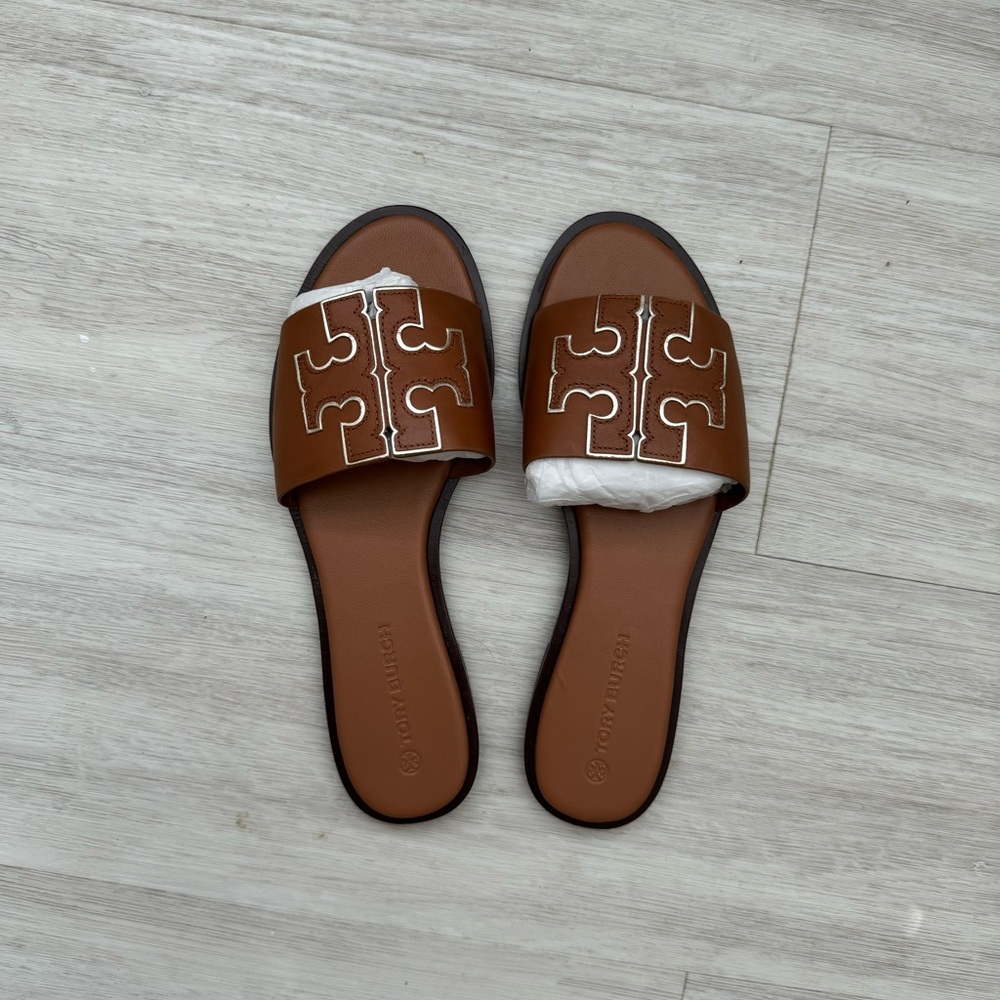 Tory Burch Tan Slides